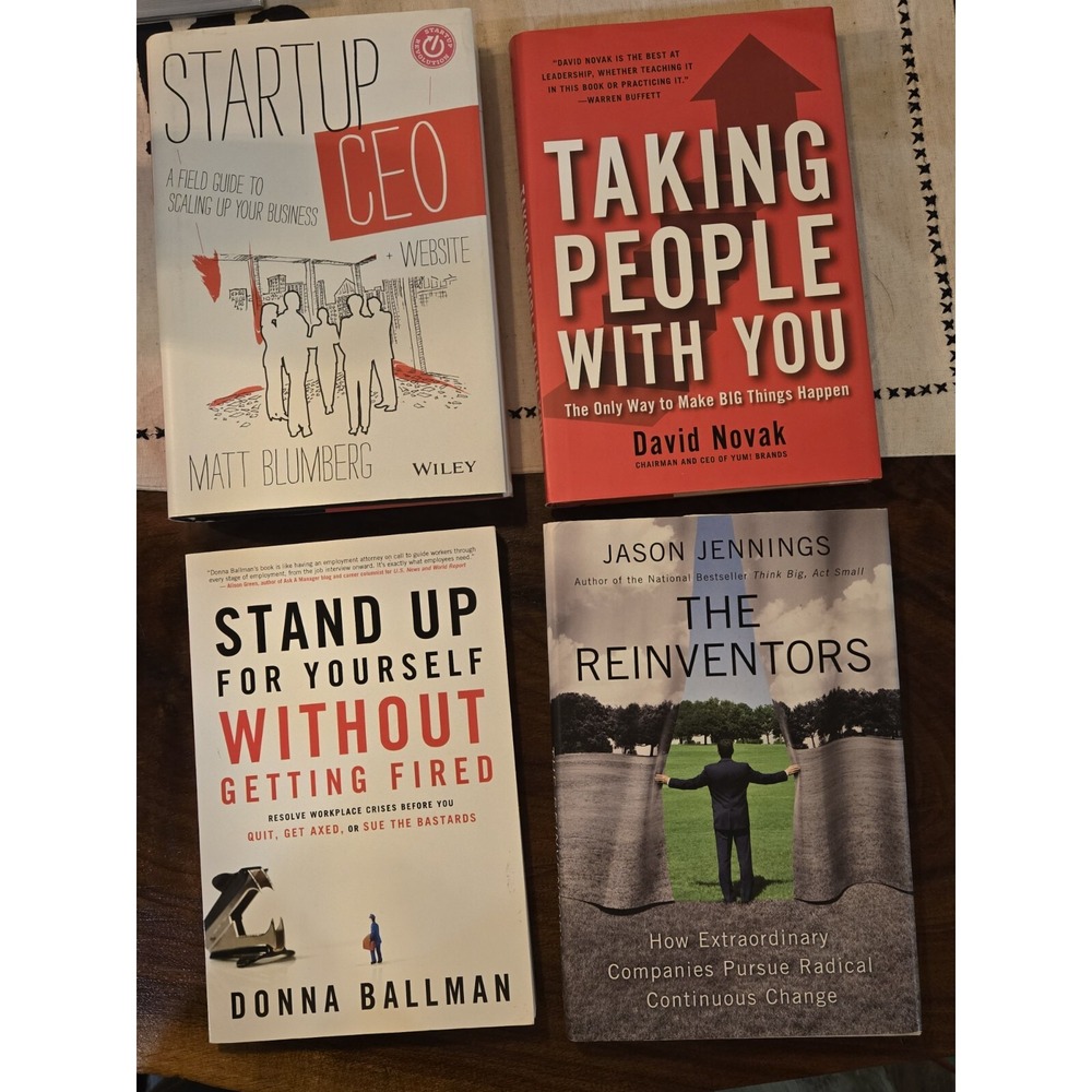 Startup CEO, Taking People‎ With You,  The Reinventors, Stand Up For Yourself...